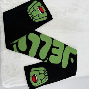 Jelly YouTuber Scarf Unisex OS Black Green Knit Gaming‎ Merch Mascot Logo